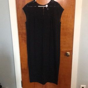 *ONLY WORN ONCE* cap sleeve black cocktail dress
